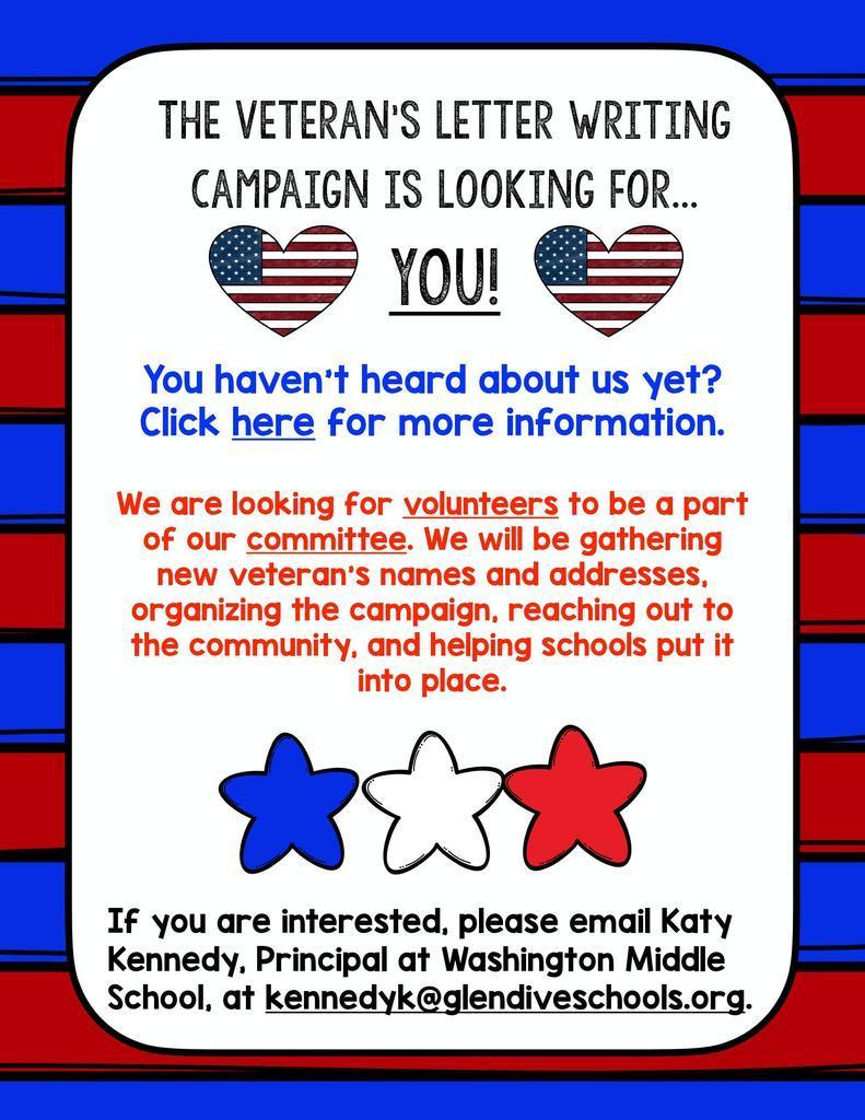 Veteran's Letter Writing Campaign