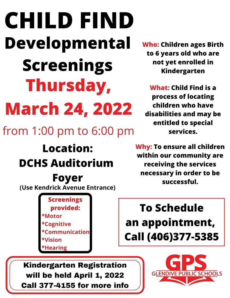 Attention Parents of Children Birth to Age 6: