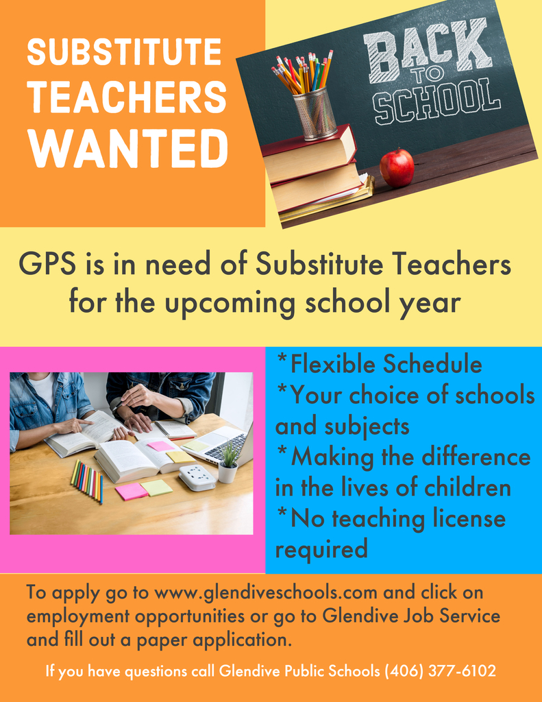 Substitute Teachers wanted